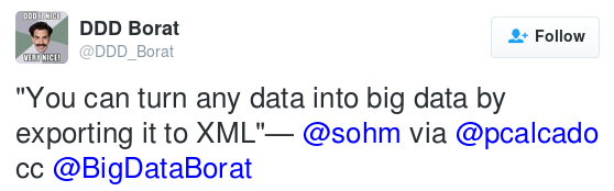 Borat and XML big
		  data