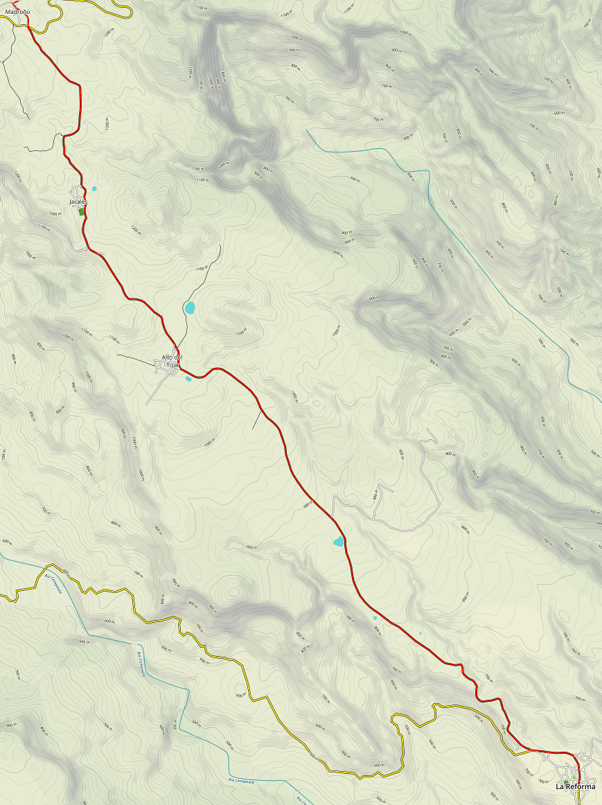 Mapa
	      de Madroño a La Reforma