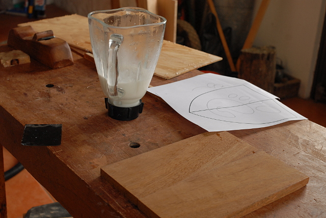 Rice glue in the blender