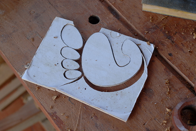 Foot pieces, cut out